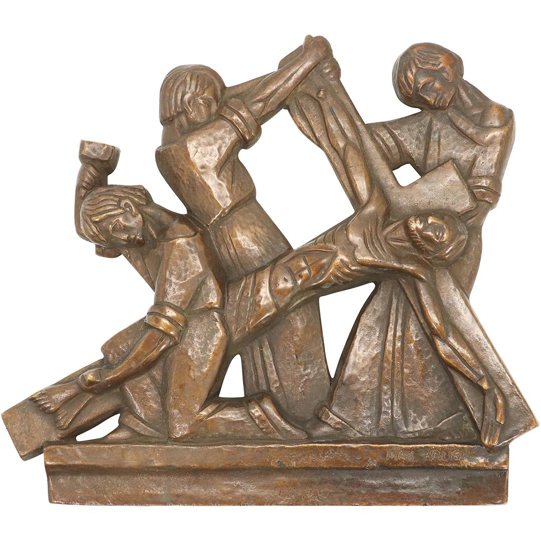 Max Kalish 1891-1945, Bronze Workers Erecting Cross (1 of 9)