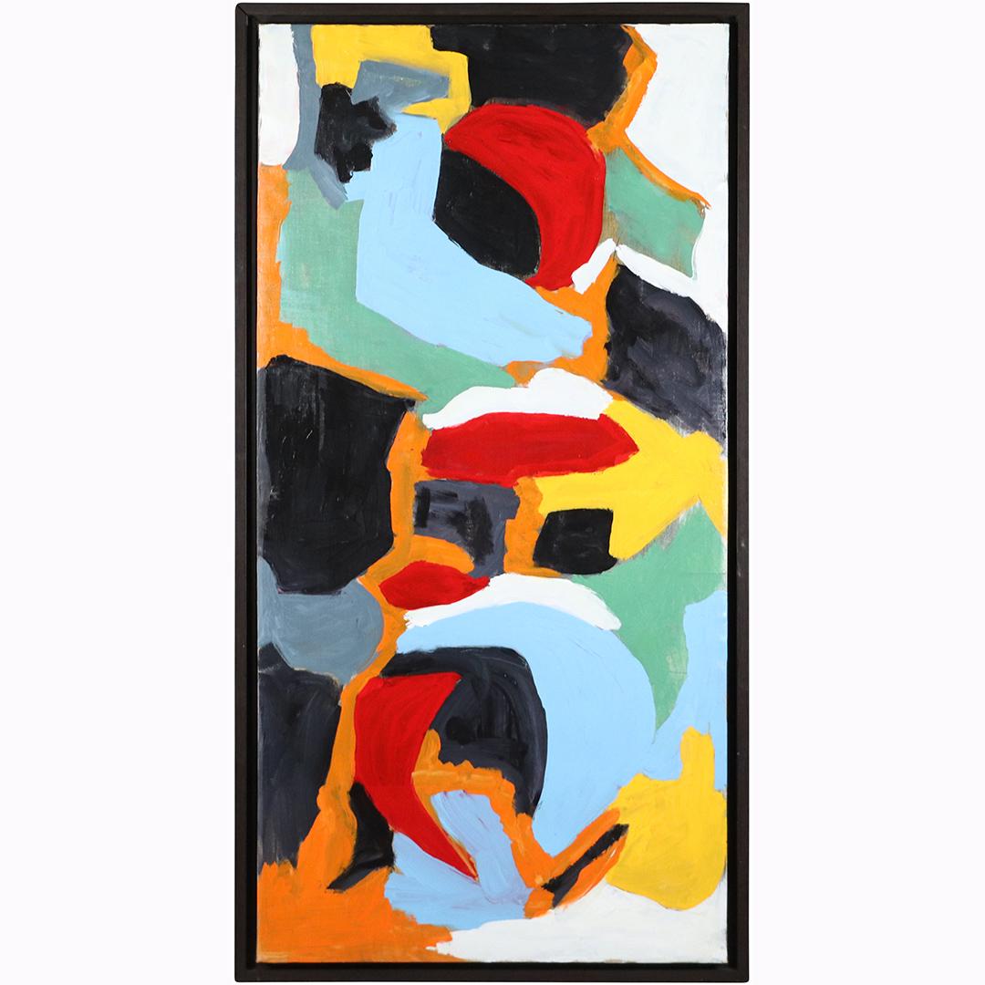 R Monti, Mid-Century Modern Abstract Composition O/c (1 of 8)