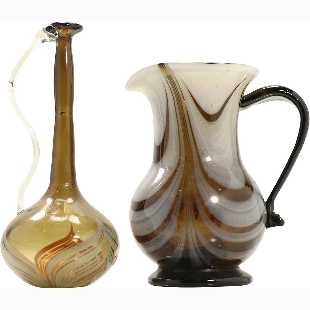 [2] Two Studio Art Glass Pitchers Signed RFAG & MMA (1 of 10)