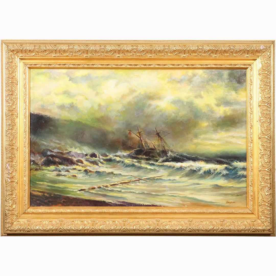 Ivan Aivazovsky 1817-1900 after/ manner of O/b Seascape (1 of 8)