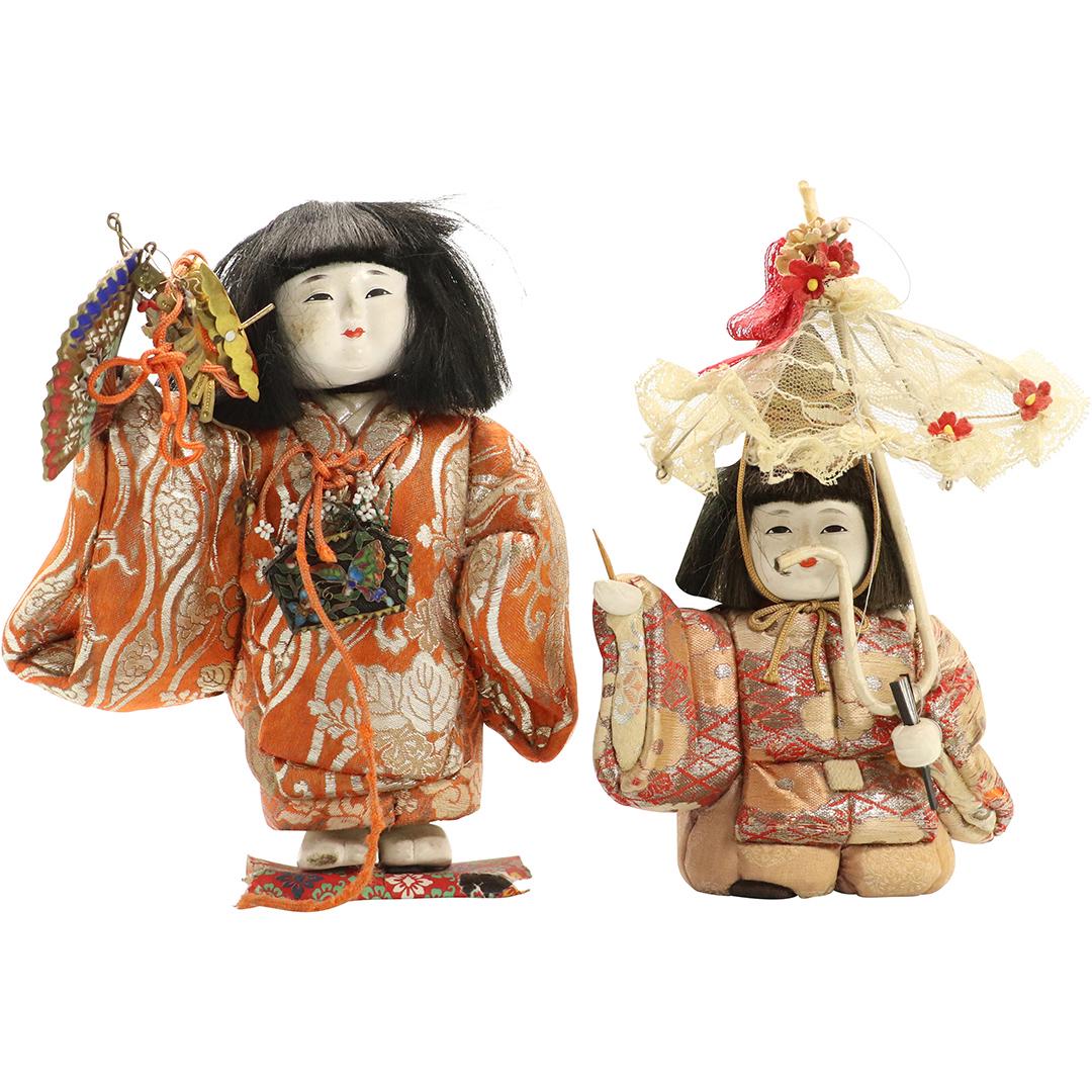[2] Two Vintage Asian Oriental Dolls in Dress (1 of 10)