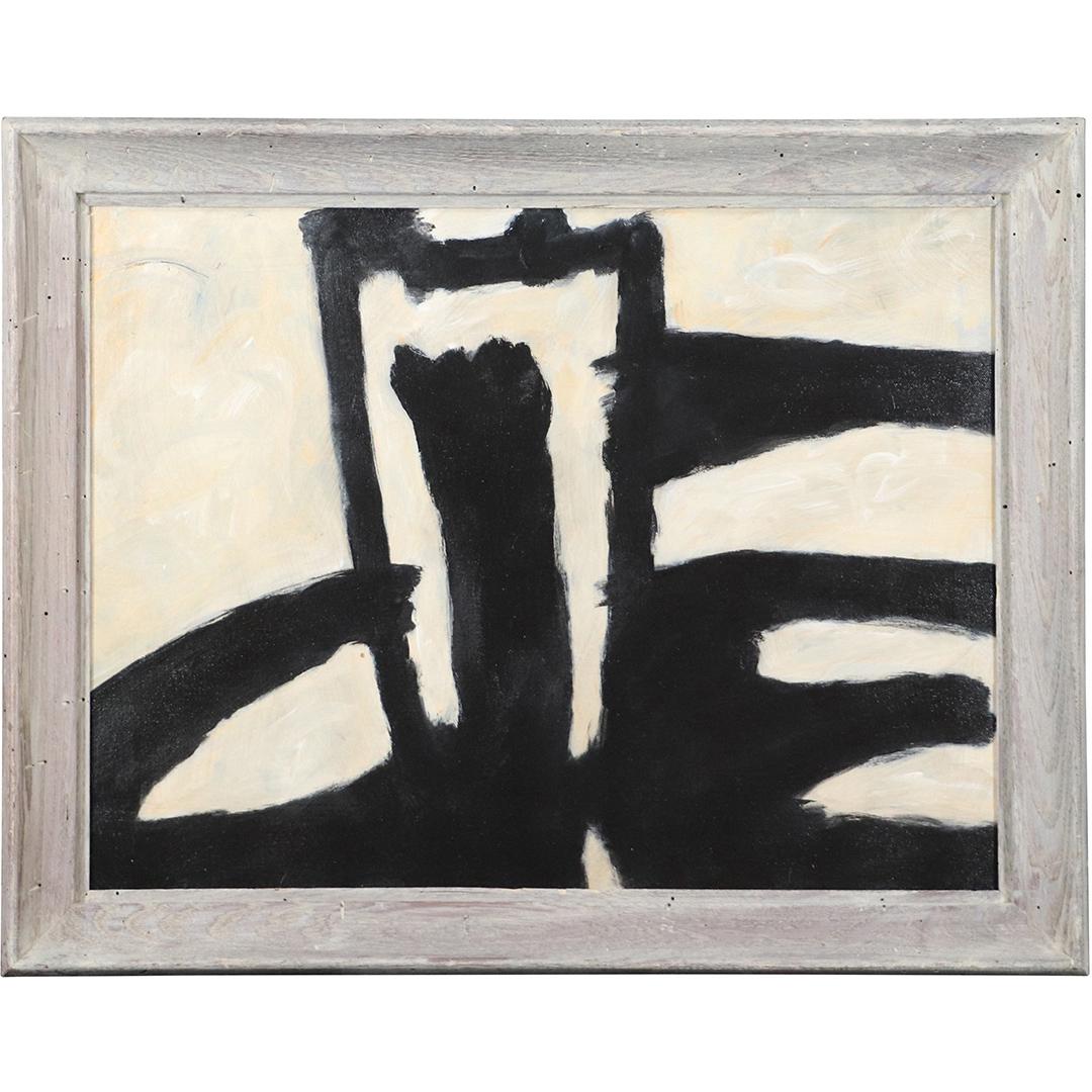 after Franz Kline Abstract Lines Oil on Canvas Painting: after Franz Kline Abstract Lines Oil on Canvas Painting. Unsigned. Framed. Size: 18x24 image, 22x28 outside frame