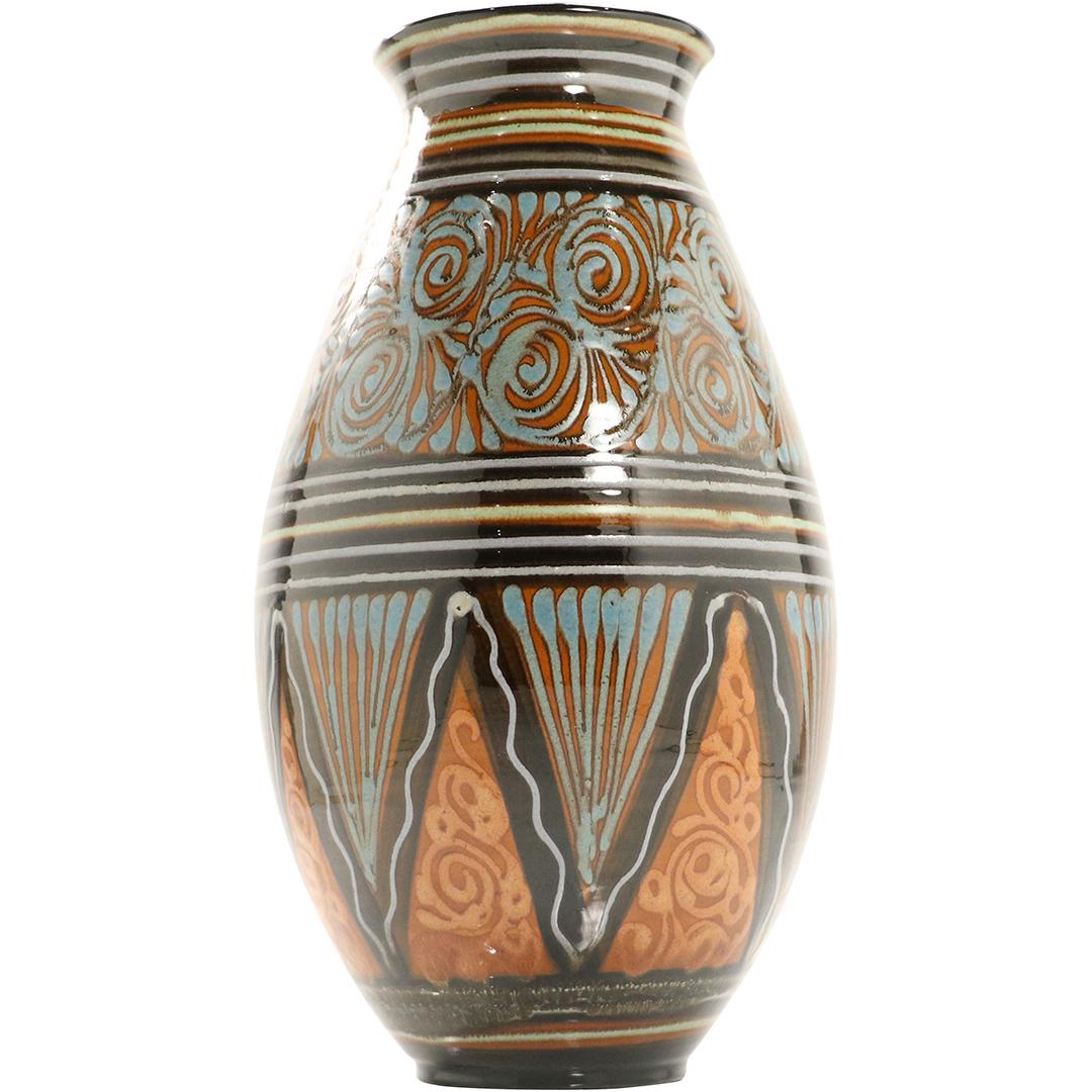 Art Pottery Vase Glazed Moorish Design Signed on Base (1 of 7)