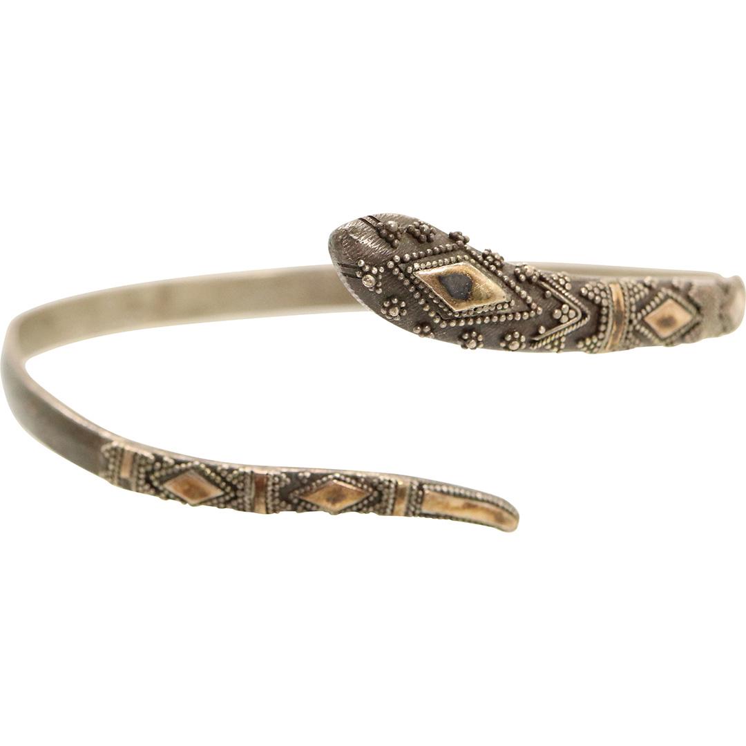 Sterling Silver and 18K Gold Snake Bracelet (1 of 5)