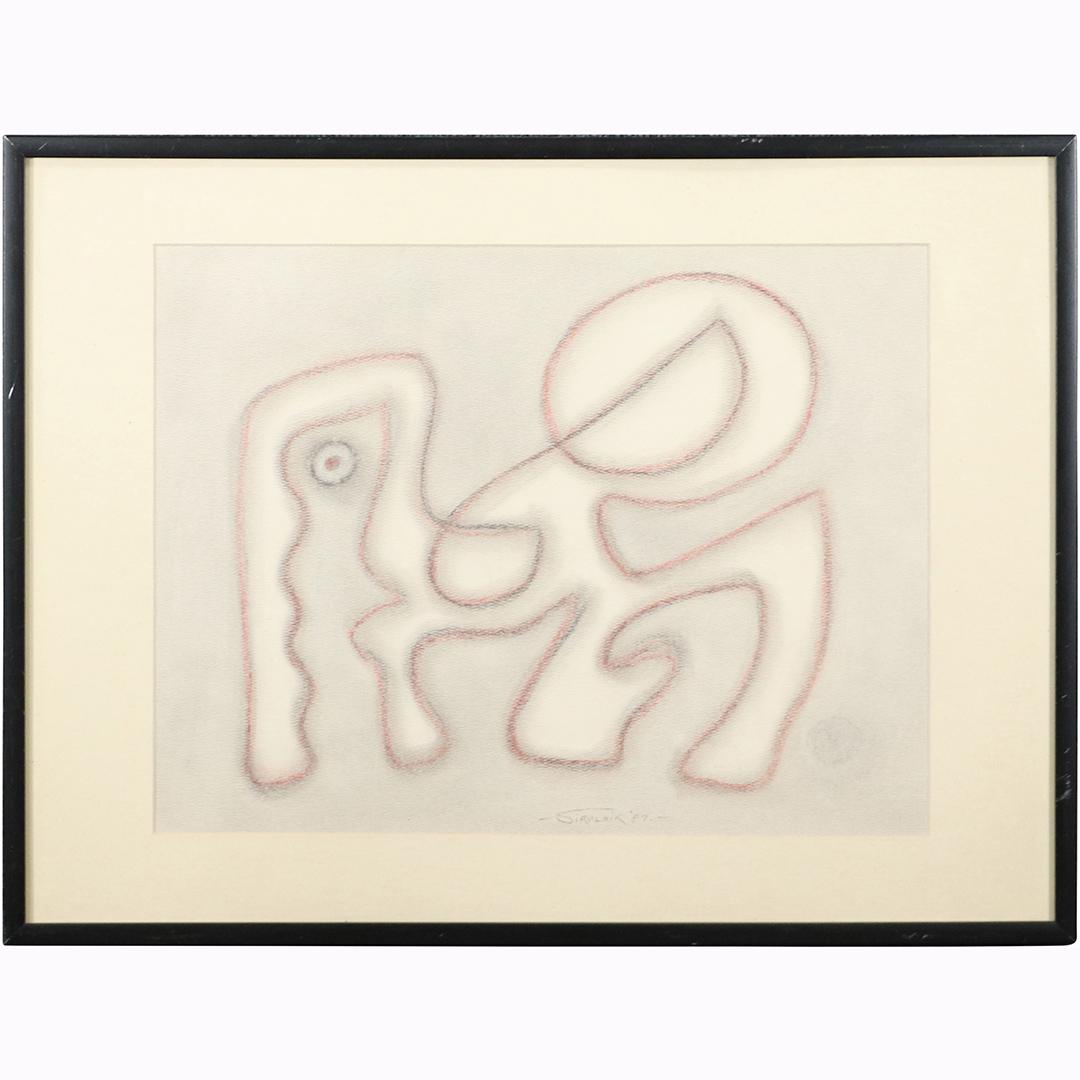 Sirulnic 1987, Pastel Oil Abstract "In Retrospect" (1 of 9)