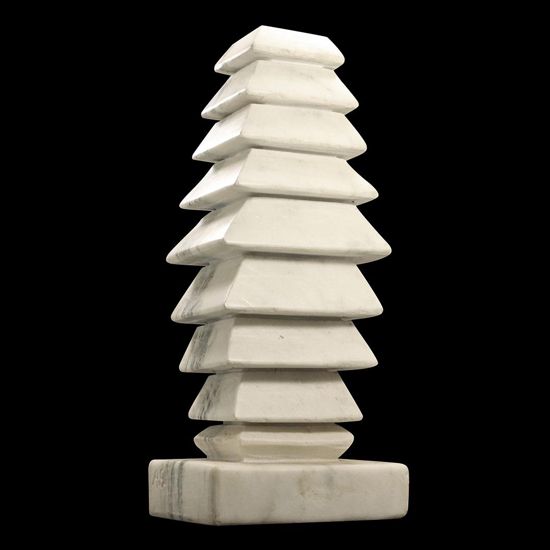 Anthony Generalli Mid-Century Marble Pyramids Sculpture (1 of 7)