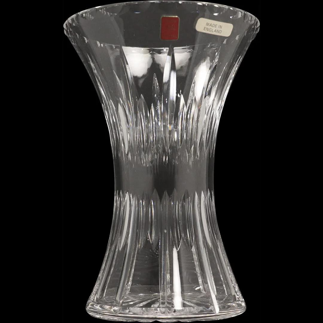 Tudor Crystal Hourglass Shaped Glass Vase (1 of 6)