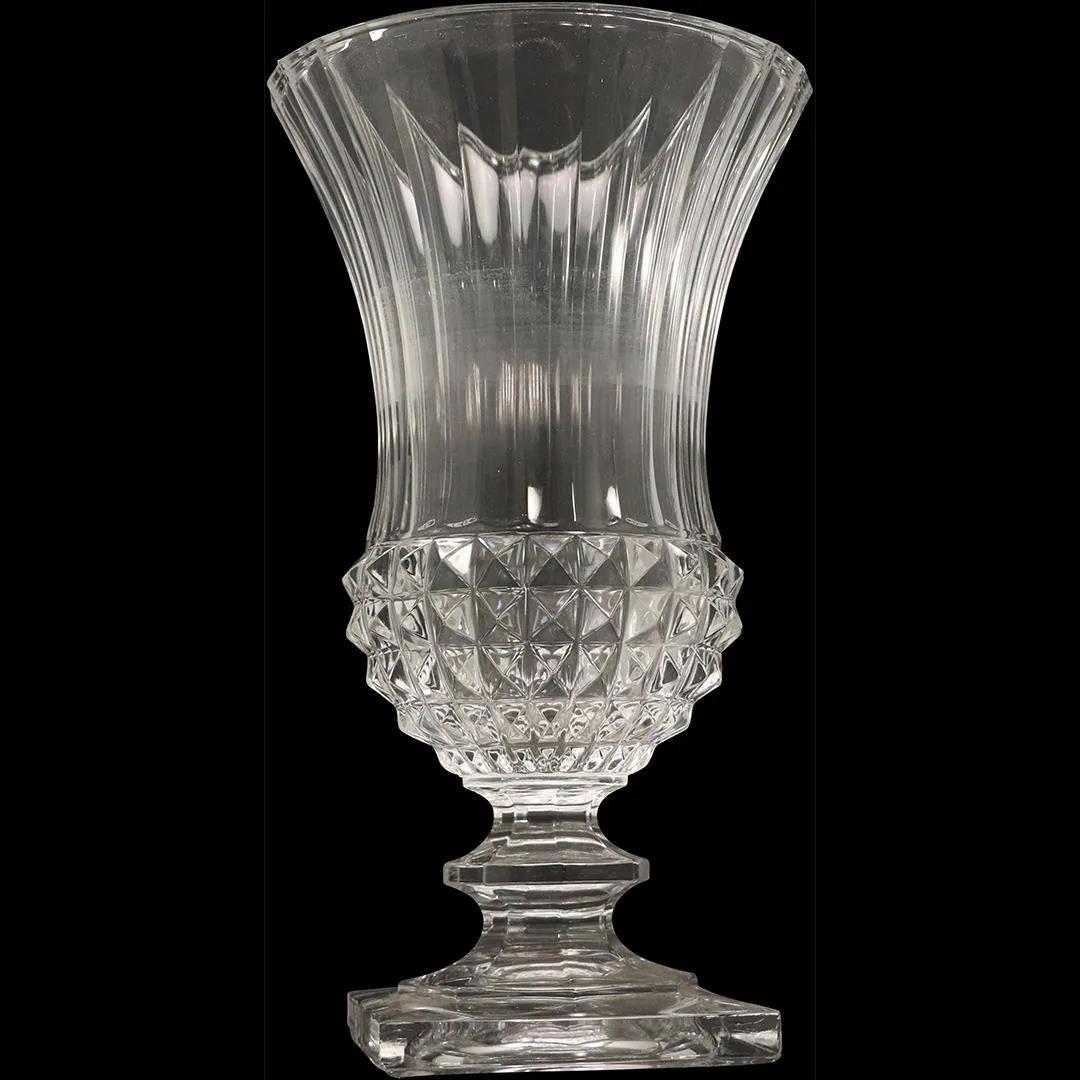 Signed VAL ST. LAMBERT Crystal Glass Vase (1 of 7)