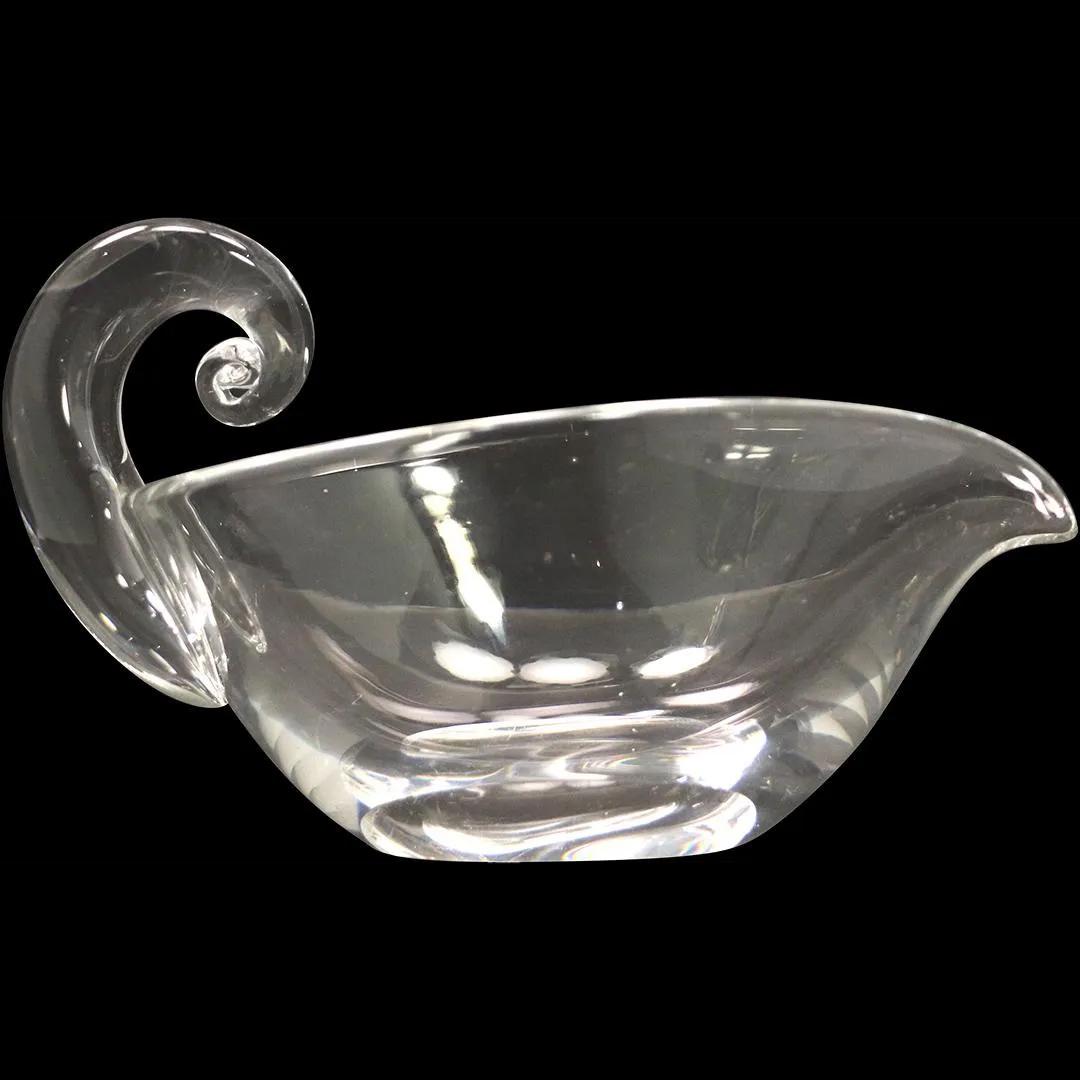 Signed STEUBEN Crystal Glass Cream / Gravy Pitcher (1 of 6)