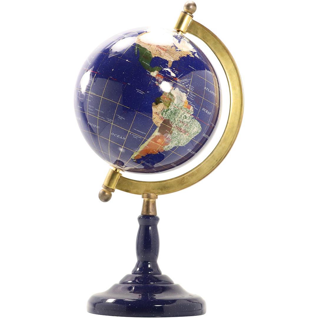 Quality Library World Globe on Stand Brass Half Ring (1 of 9)