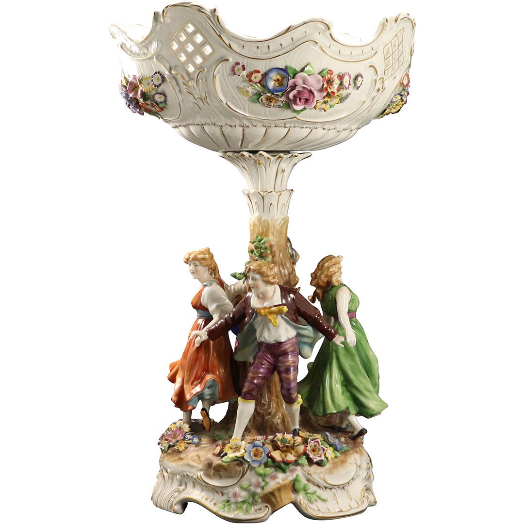 Van Schierholz Large Porcelain Center Bowl with Figures (1 of 13)
