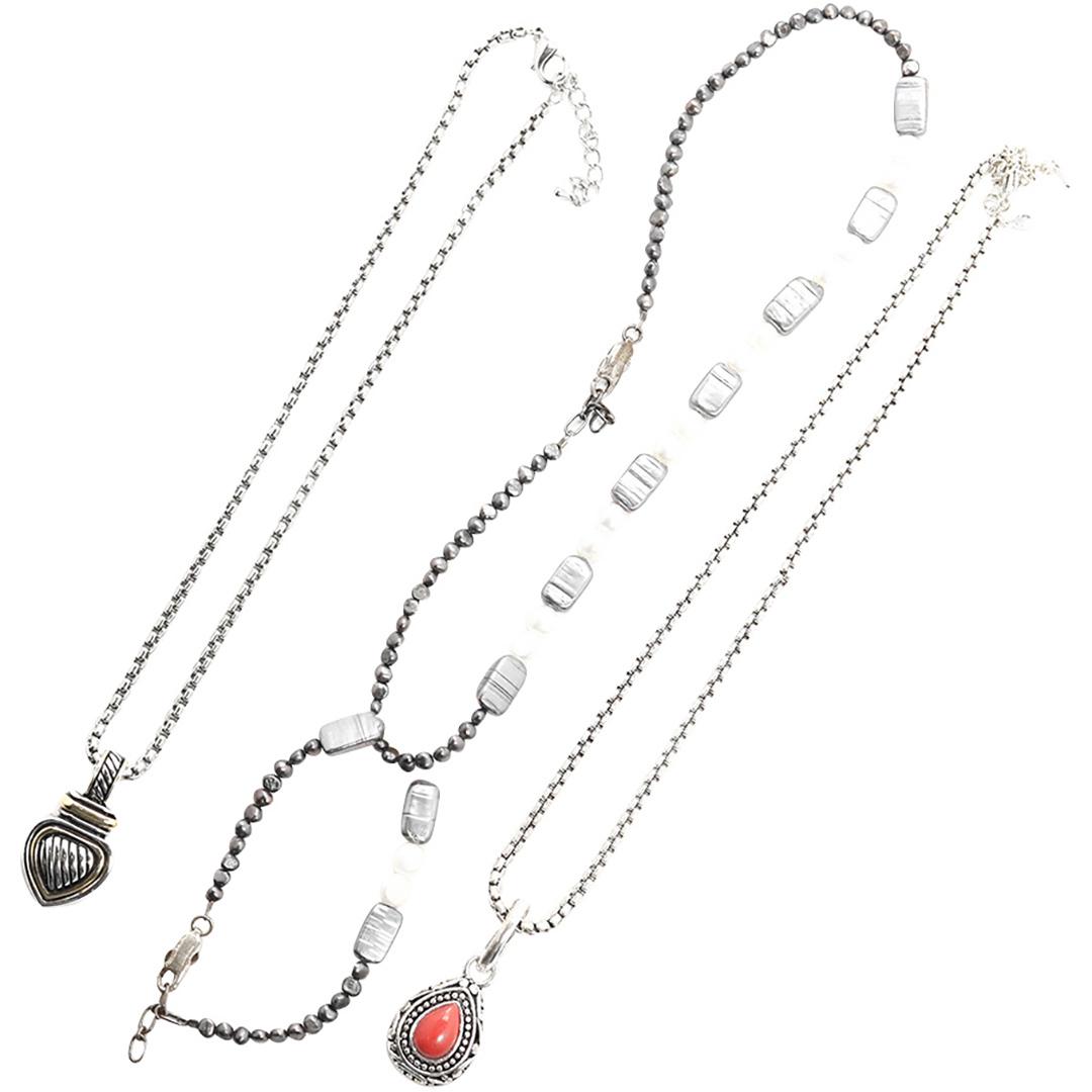 [4] Sterling Clasps 2 Necklaces & Necklace Bracelet Set (1 of 7)