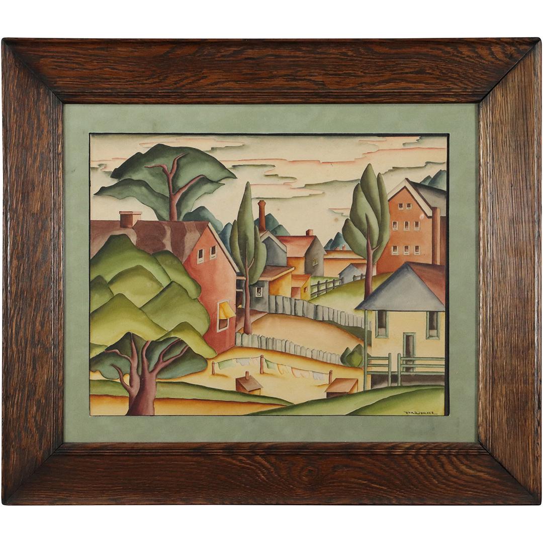 Ann Walker, Watercolor Painting Rural Village Landscape (1 of 11)
