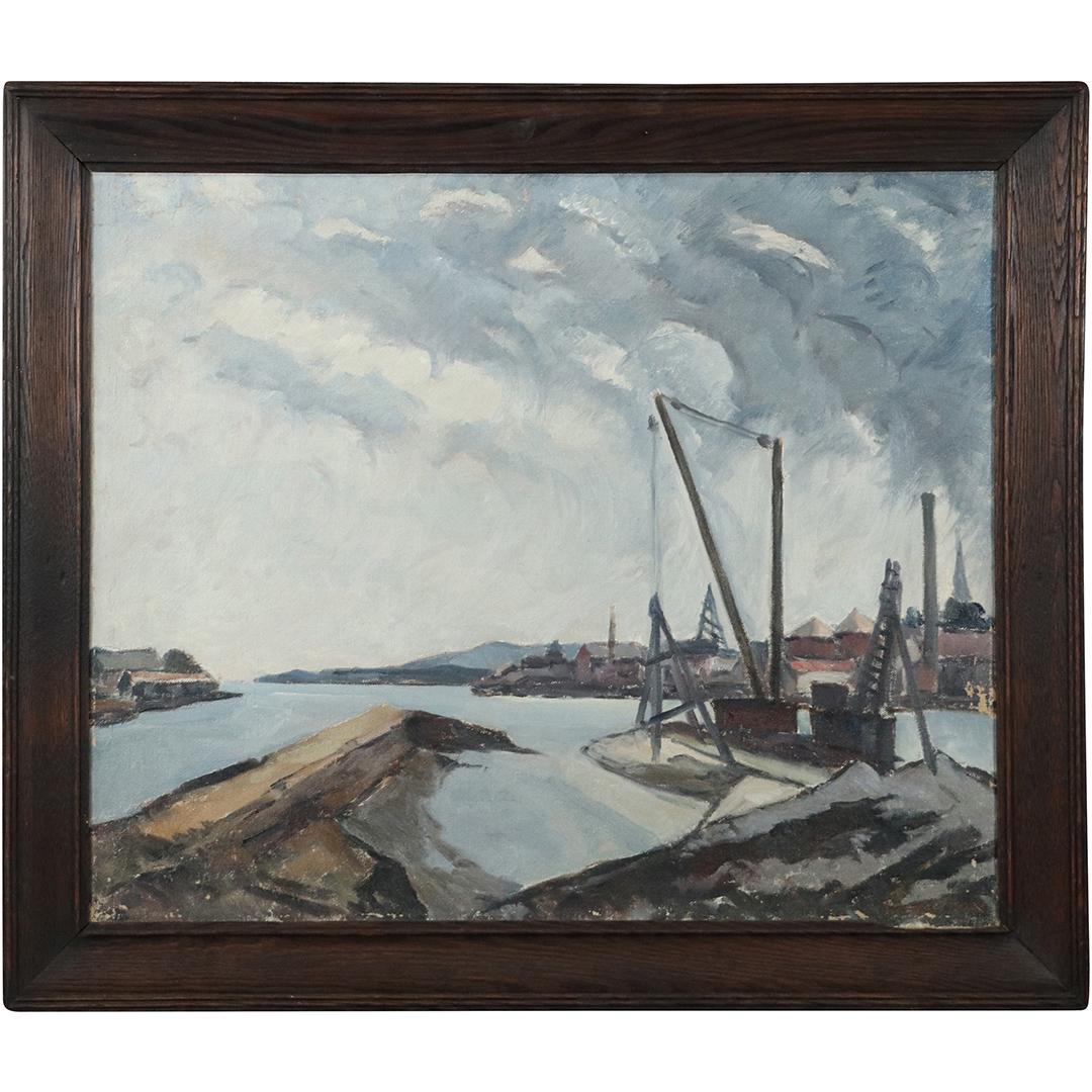 Bernard I Green 1887-1951, Oil/c Gloucester Mass, PWA (1 of 12)