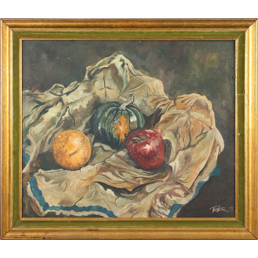 B Teske, Oil/c Pumpkin, Orange, Apple Still Life (1 of 9)