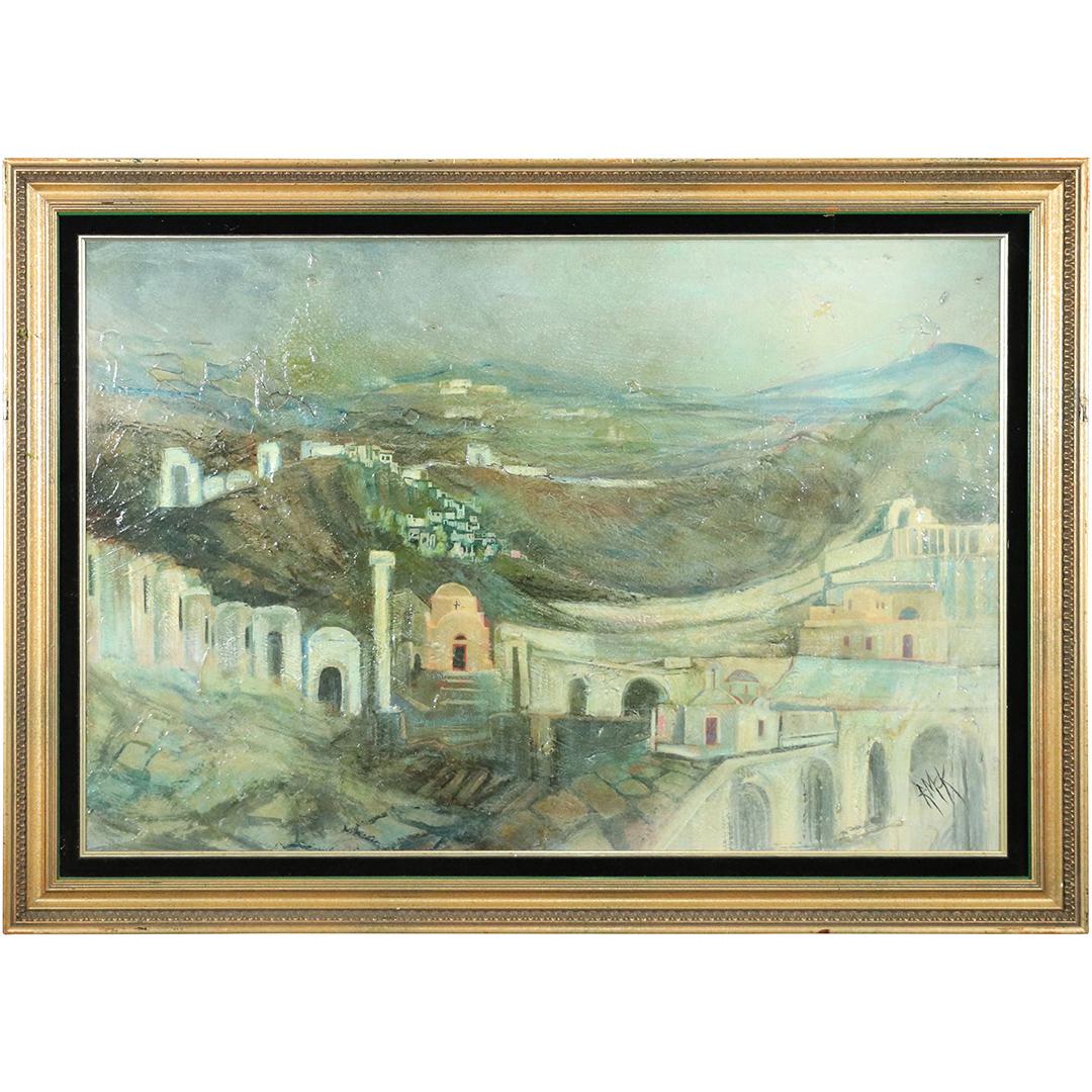 Ruth McKee, Oil on Board Painting of Jerusalem (1 of 10)