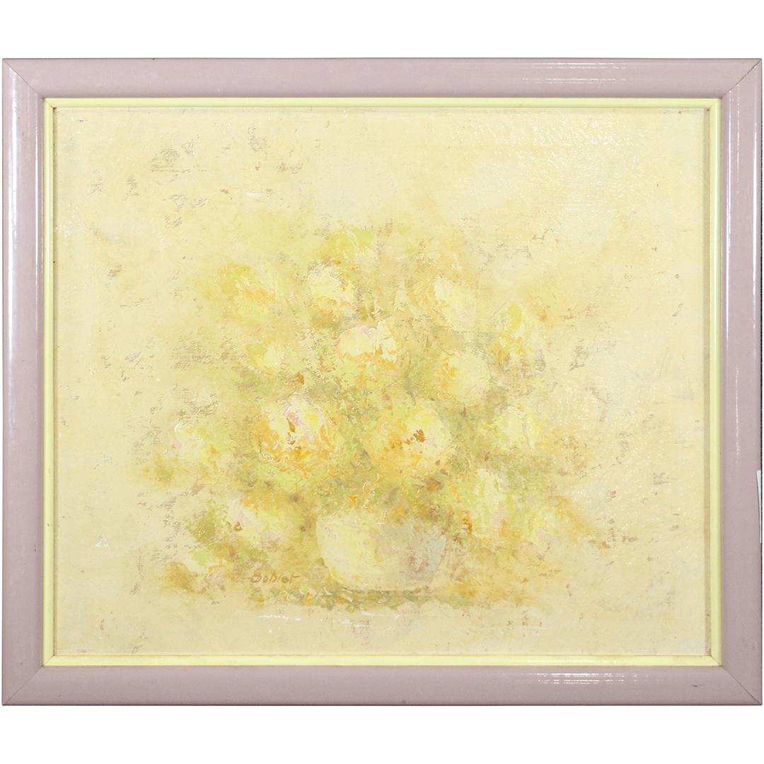 Sohlet, Oil/c Impressionist Yellow Flowers Still Life (1 of 7)