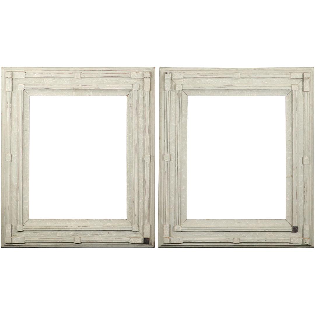 Leo Huber; Pair of Handcrafted Painted Wood Frames (1 of 8)