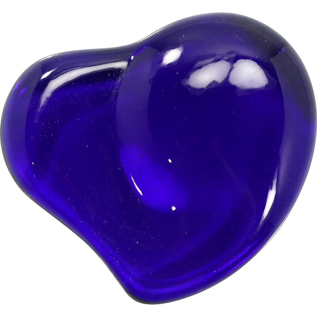 Tiffany & Co. Cobalt Blue Glass Heart Paperweight Elsa: Tiffany & Co. Cobalt Blue Glass Heart Paperweight Elsa Peretti Signature. Size: 4x4