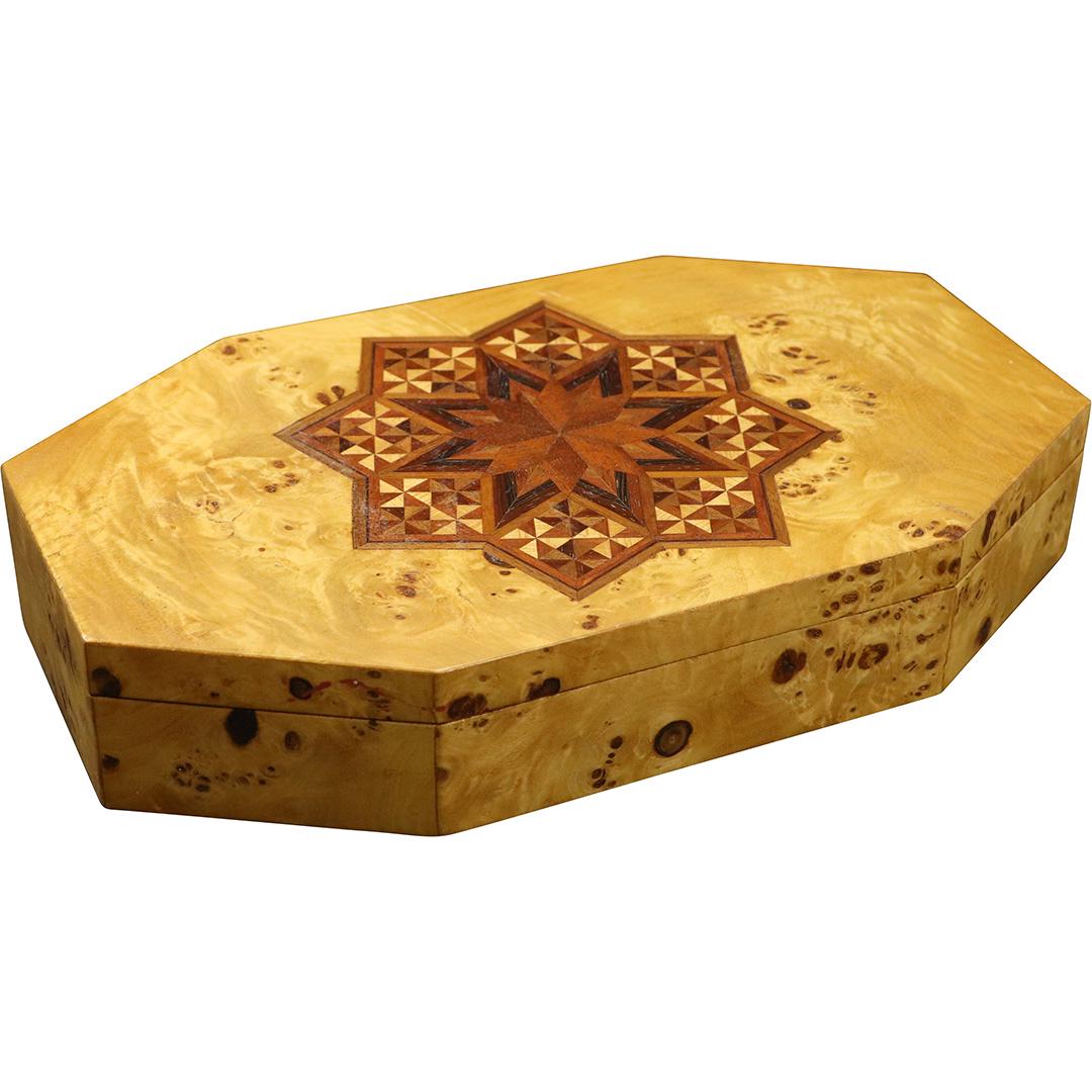 Nettleton 1985 Folk Art Birdseye Maple Box Exotic Wood (1 of 7)