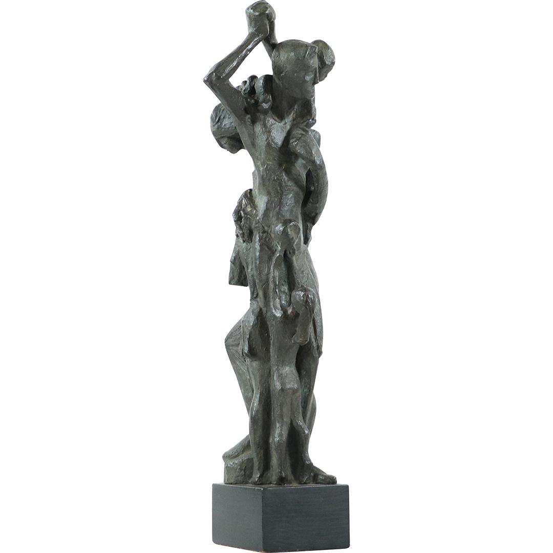 20thC. Italian Modernist Bronzed Sculpture La Famiglia (1 of 10)