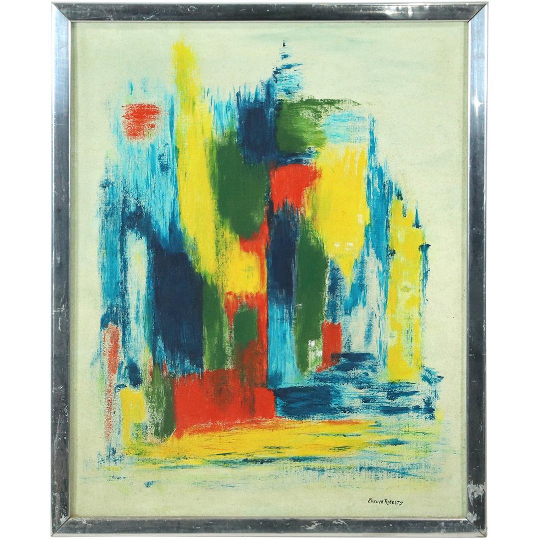 Evelyn Roberts, Vintage Oil/b Abstract Painting (1 of 7)