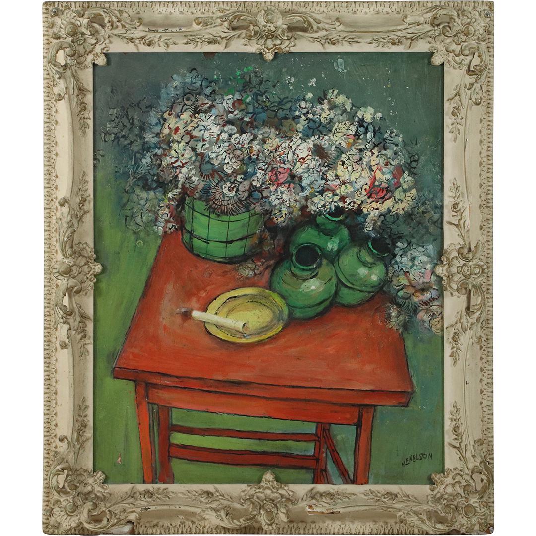 Henelson, Vintage Oil/b Tabletop Still Life Flowers (1 of 12)