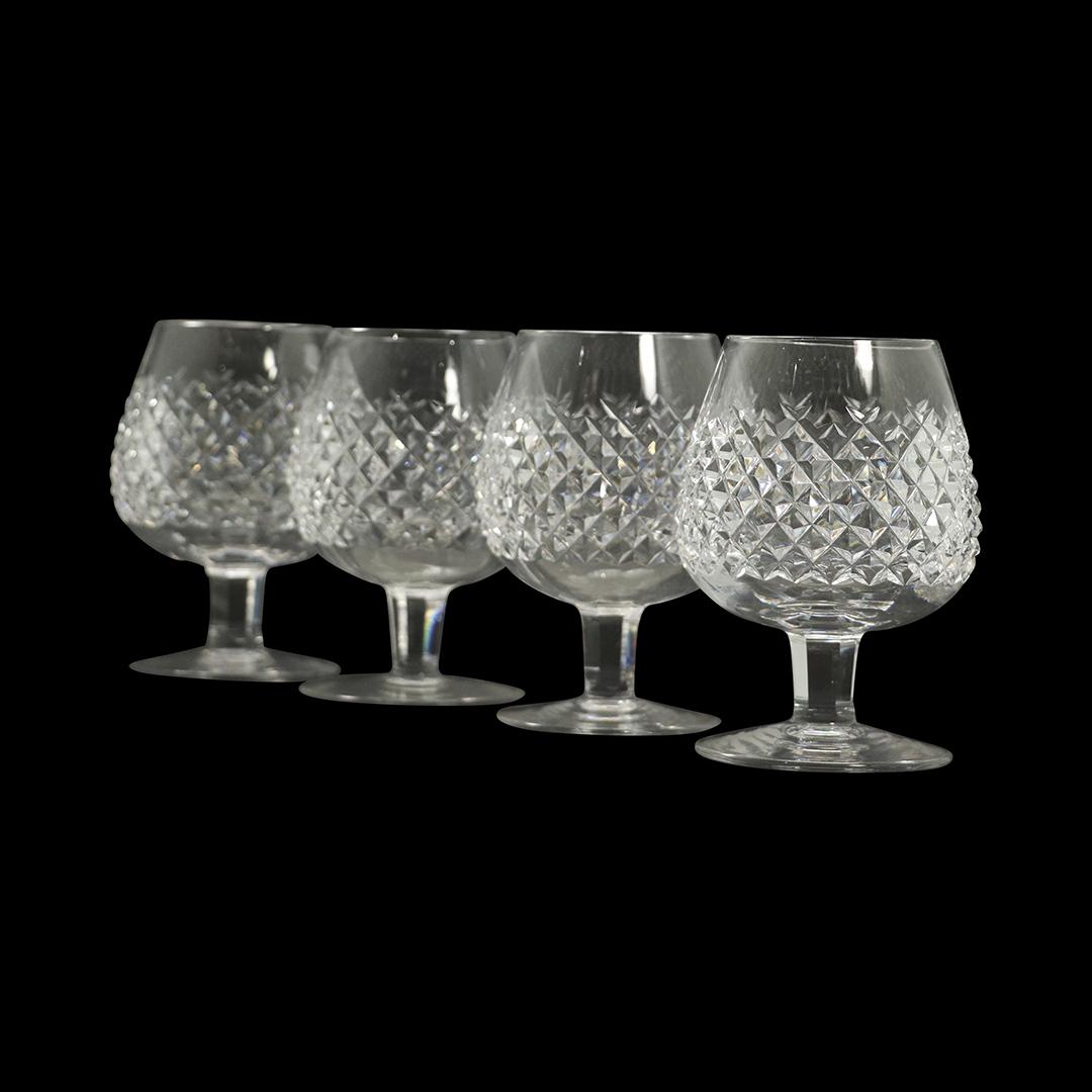 4 Signed WATERFORD Crystal Diamond Quilt Sherry Glasses (1 of 6)