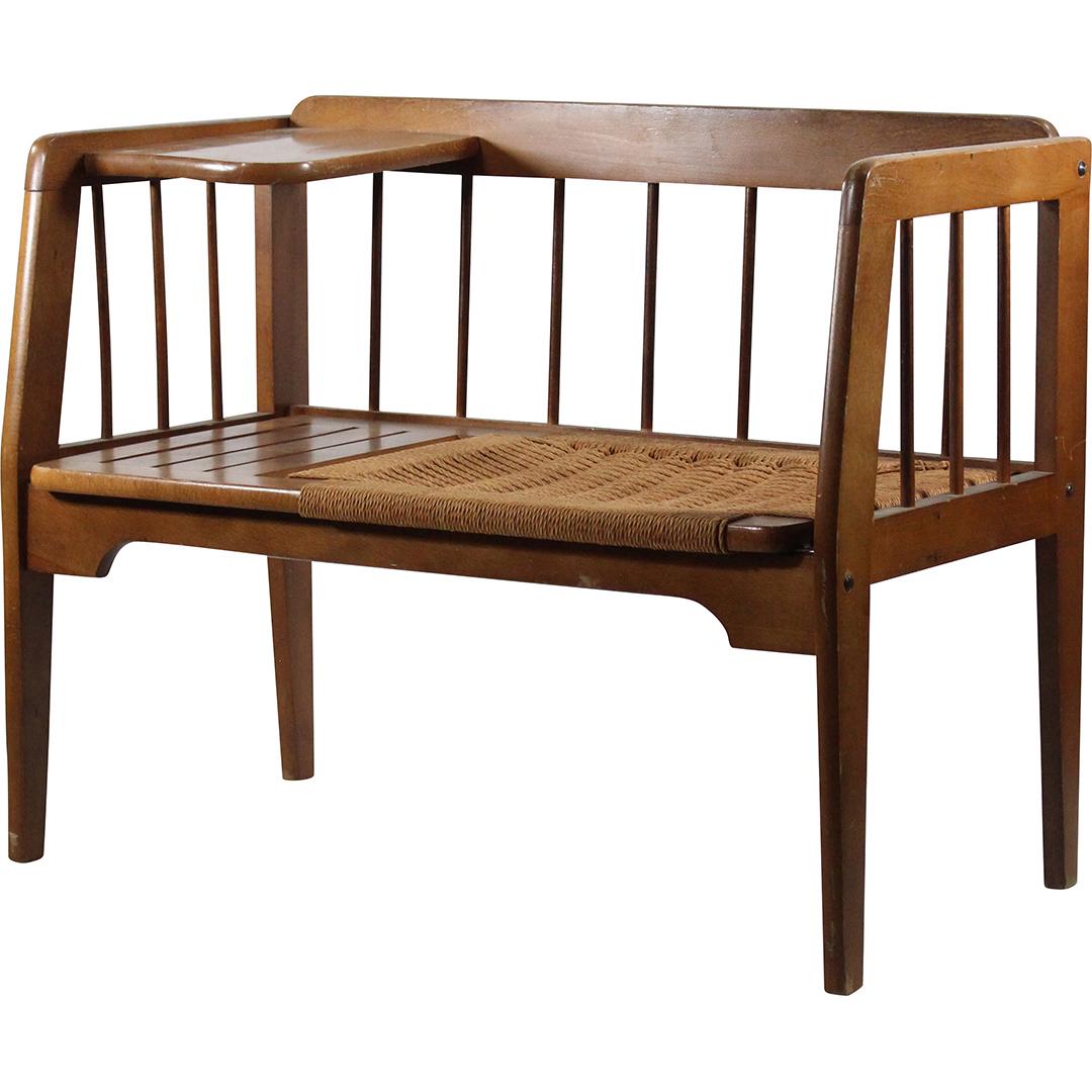 Hans Wegner Style Telephone Gossip Bench - Clean (1 of 7)