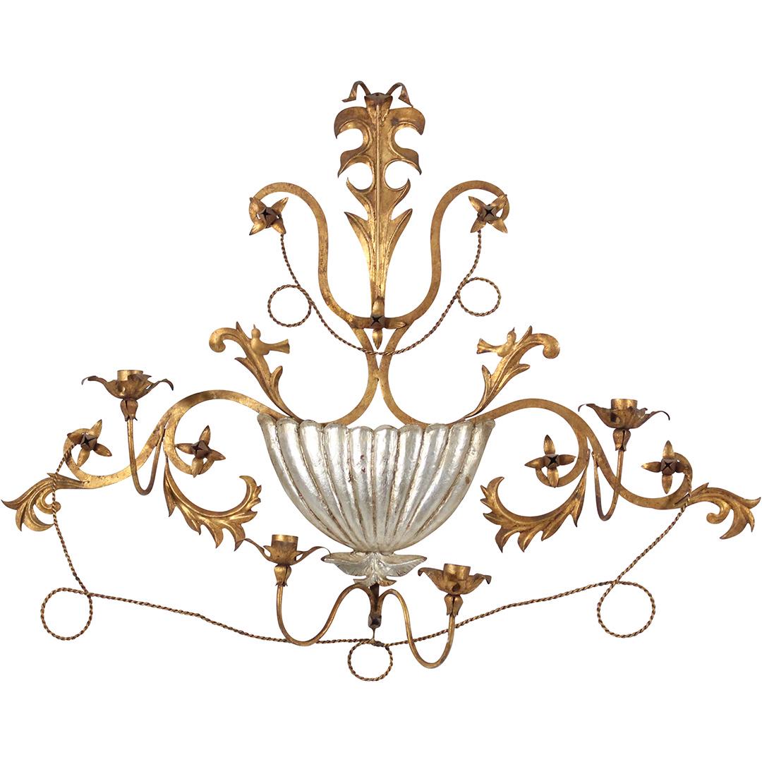 Fancy French Toleware Wall Mount Plant Holder (1 of 10)