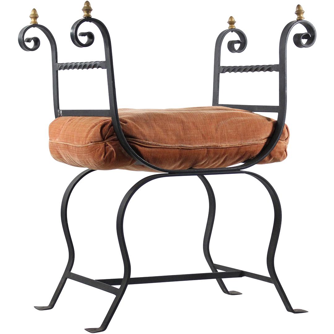 Neo-Classical Style Wrought Iron High Sides Window Seat (1 of 9)