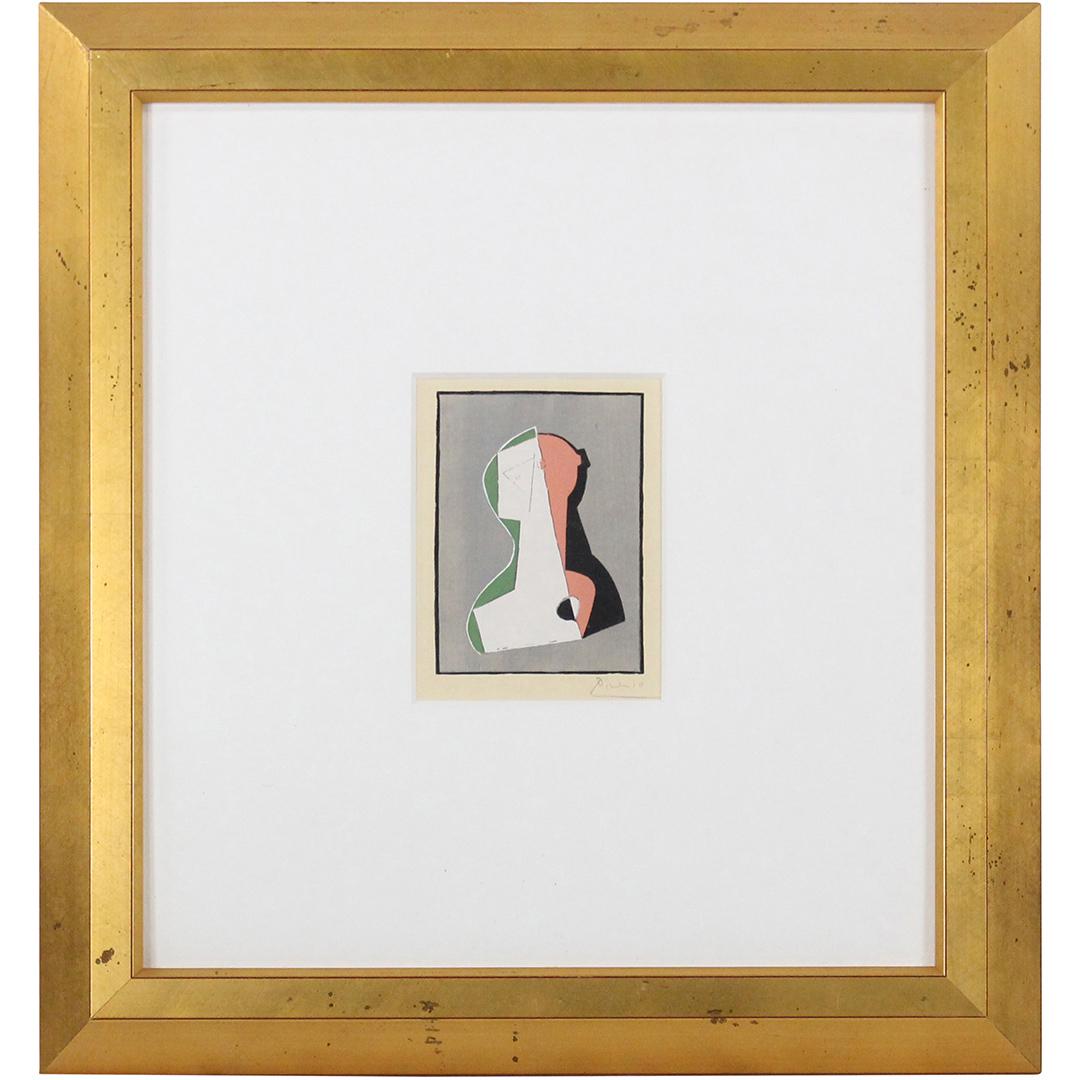 Pablo Picasso Pencil Signed Vintage Lithograph Portrait (1 of 8)