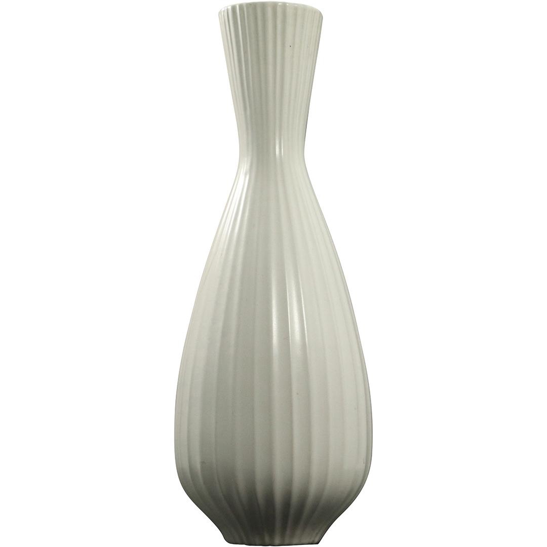 Jonathan Adler White Pottery Vase Ribbed Pattern (1 of 5)