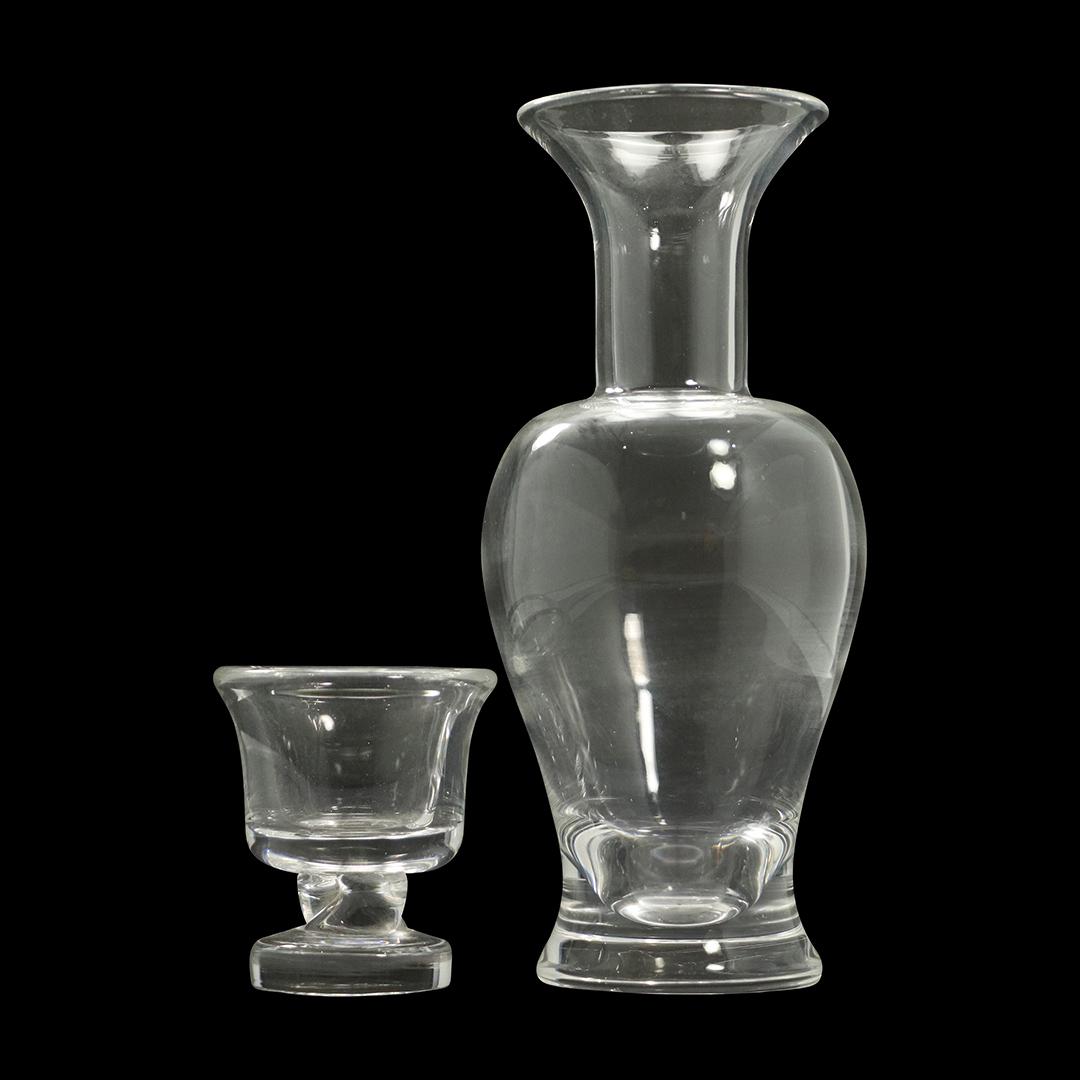 Signed STEUBEN Crystal Glass Vase and Candle Cup (1 of 9)