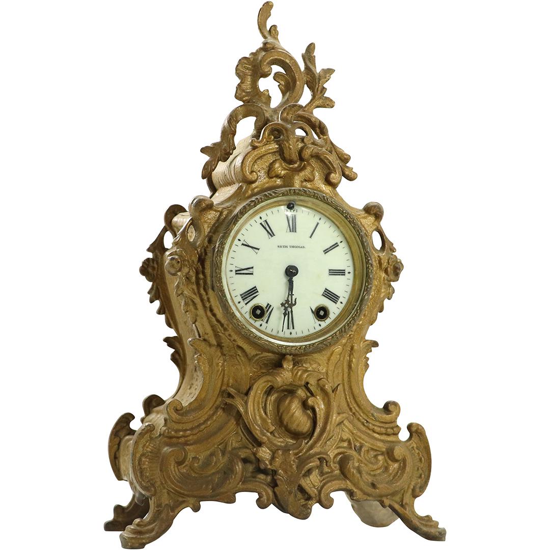 Seth Thomas, French Cast Metal Case Mantle Clock (1 of 11)
