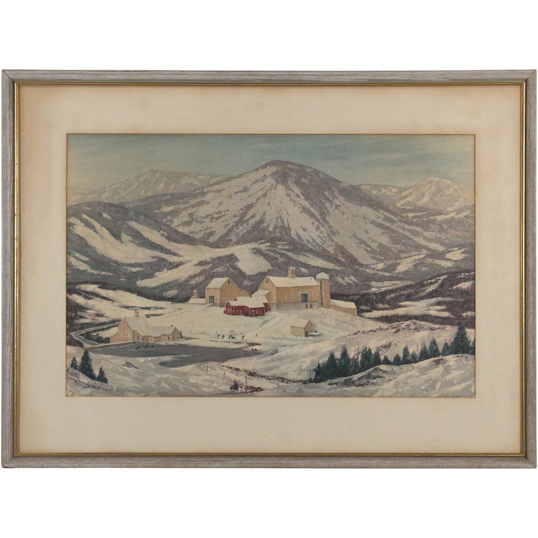 John Wheat, Vintage Print "Shining Mountains" - Framed (1 of 8)