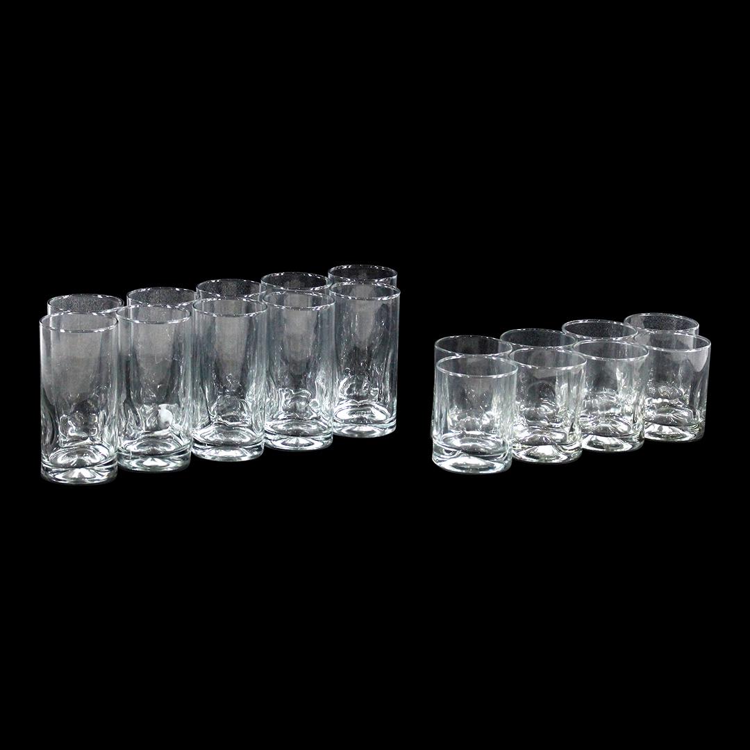 [18] Mid-Century Crystal Pinch Dimple Drinking Glasses (1 of 8)