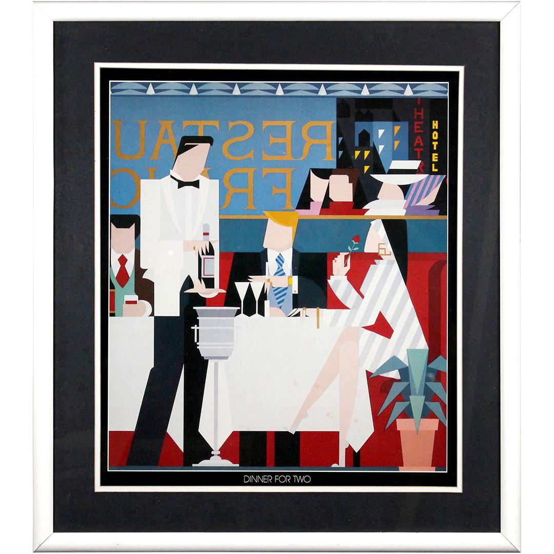 Giancarlo Impiglia, Dinner For Two, Serigraph Framed (1 of 9)