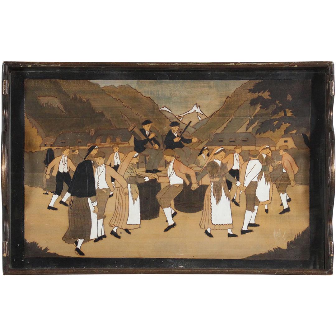 Gabard, Inlay Wood Serving Tray Dancing in Celebration (1 of 10)
