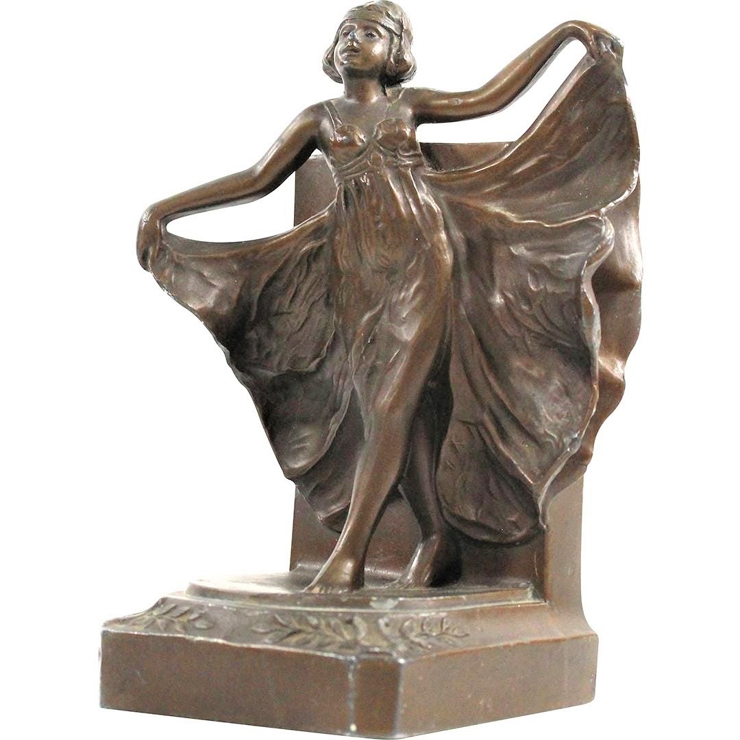 Art Deco Woman Dancer with Drape Single Bookend (1 of 6)