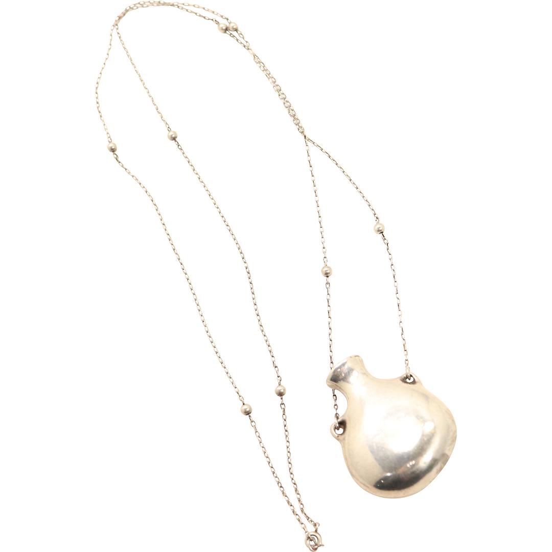 Sterling Silver Snuff Bottle on Sterling Chain Necklace (1 of 5)