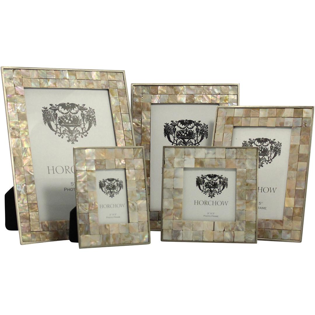 [5] Five Mother of Pearl Mosaic Squares Picture Frames (1 of 6)