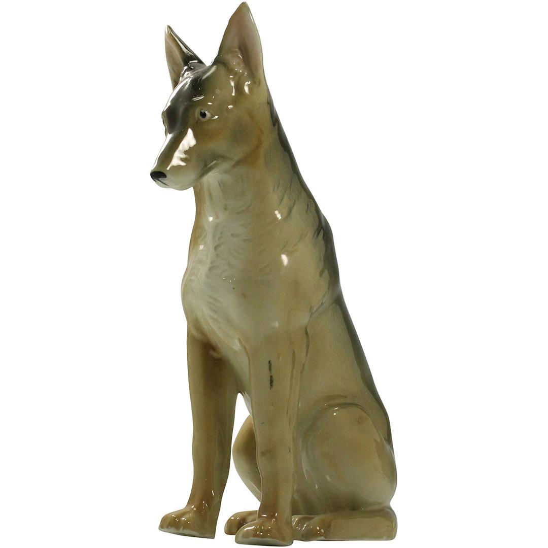 Large Porcelain Dog Figure Statue (1 of 7)