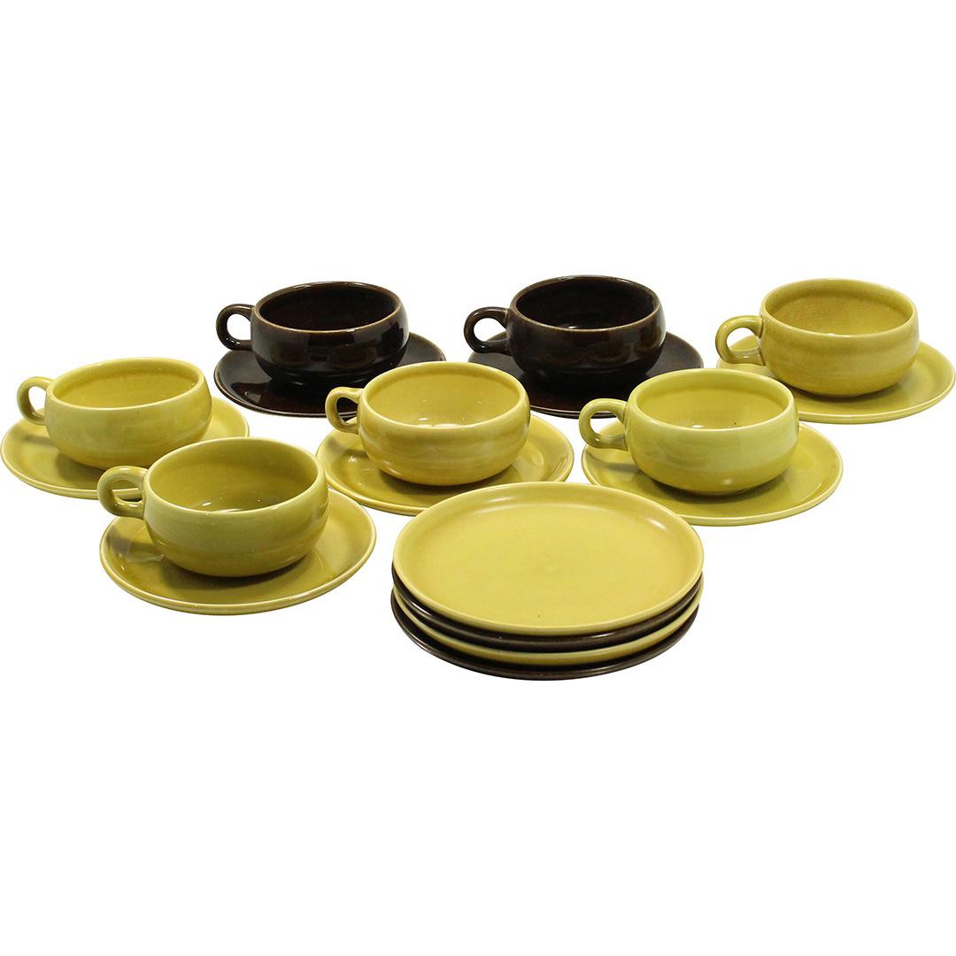 Russel Wright Steubenville 7 Cups & 11 Saucers (1 of 8)