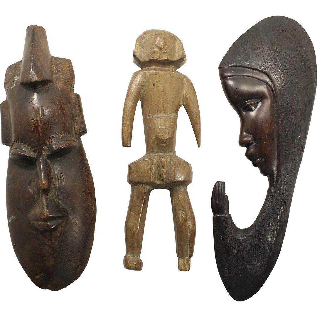 [3] Three Assorted African Wood Carvings - Vintage (1 of 8)