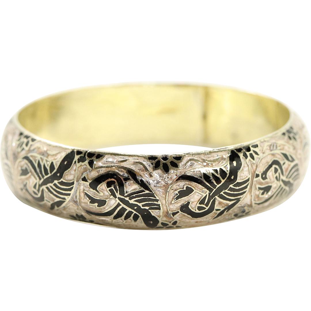 Sterling Silver and Enameled Bangle Bracelet (1 of 4)