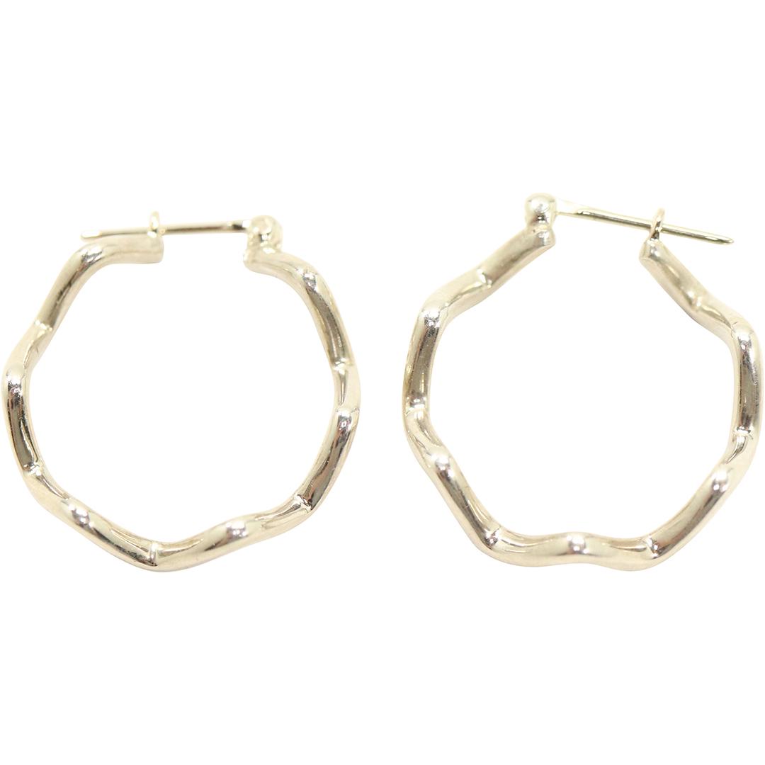 Tiffany & Co .925 Paloma Picasso Zig Zag Hoop Earrings (1 of 4)