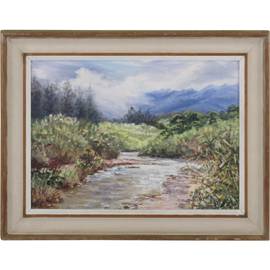Jacqueline Johnston, Oil/b Stream Landscape Painting (1 of 8)