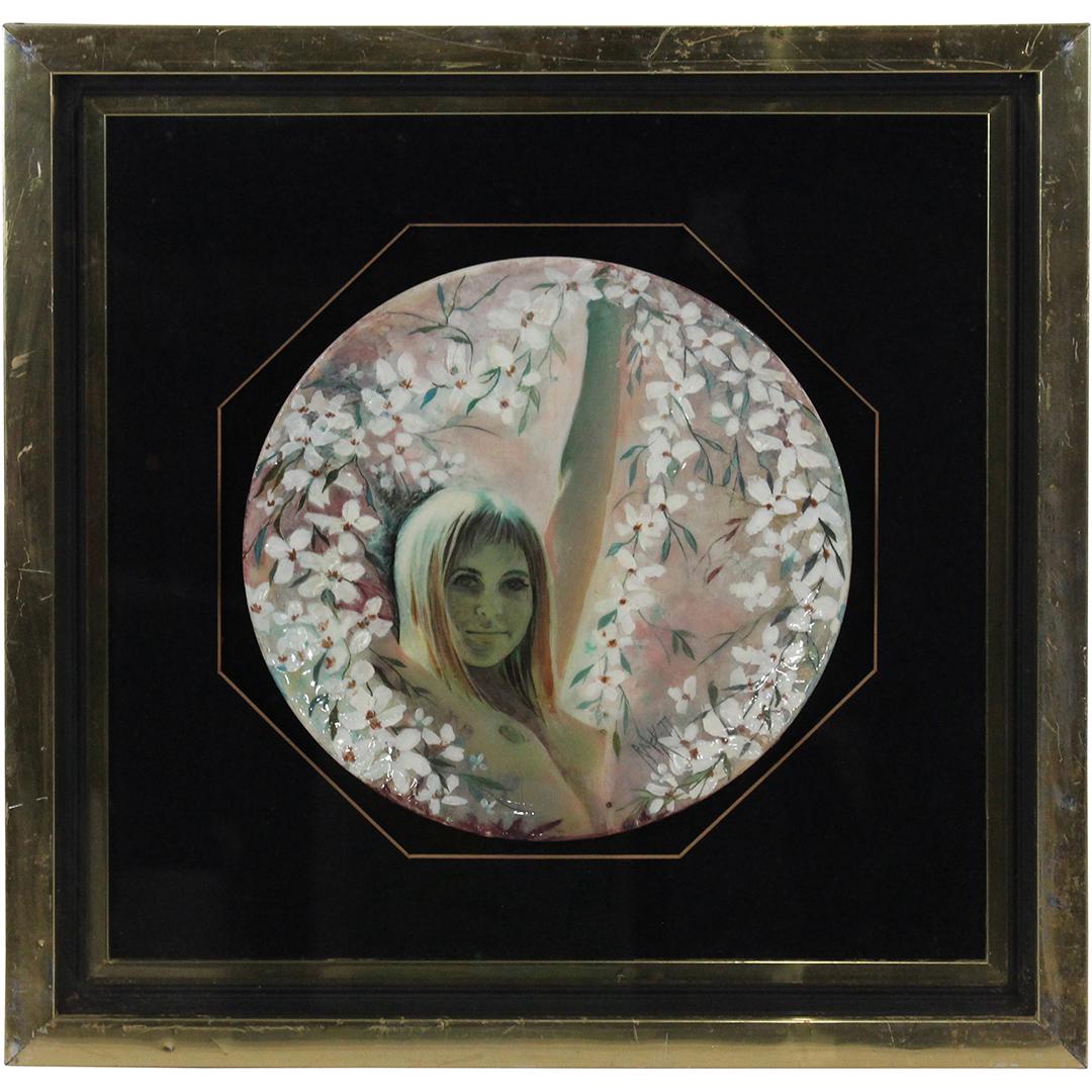 Ruth McKee, Oil Painting on Plate Portrait in Landscape (1 of 8)