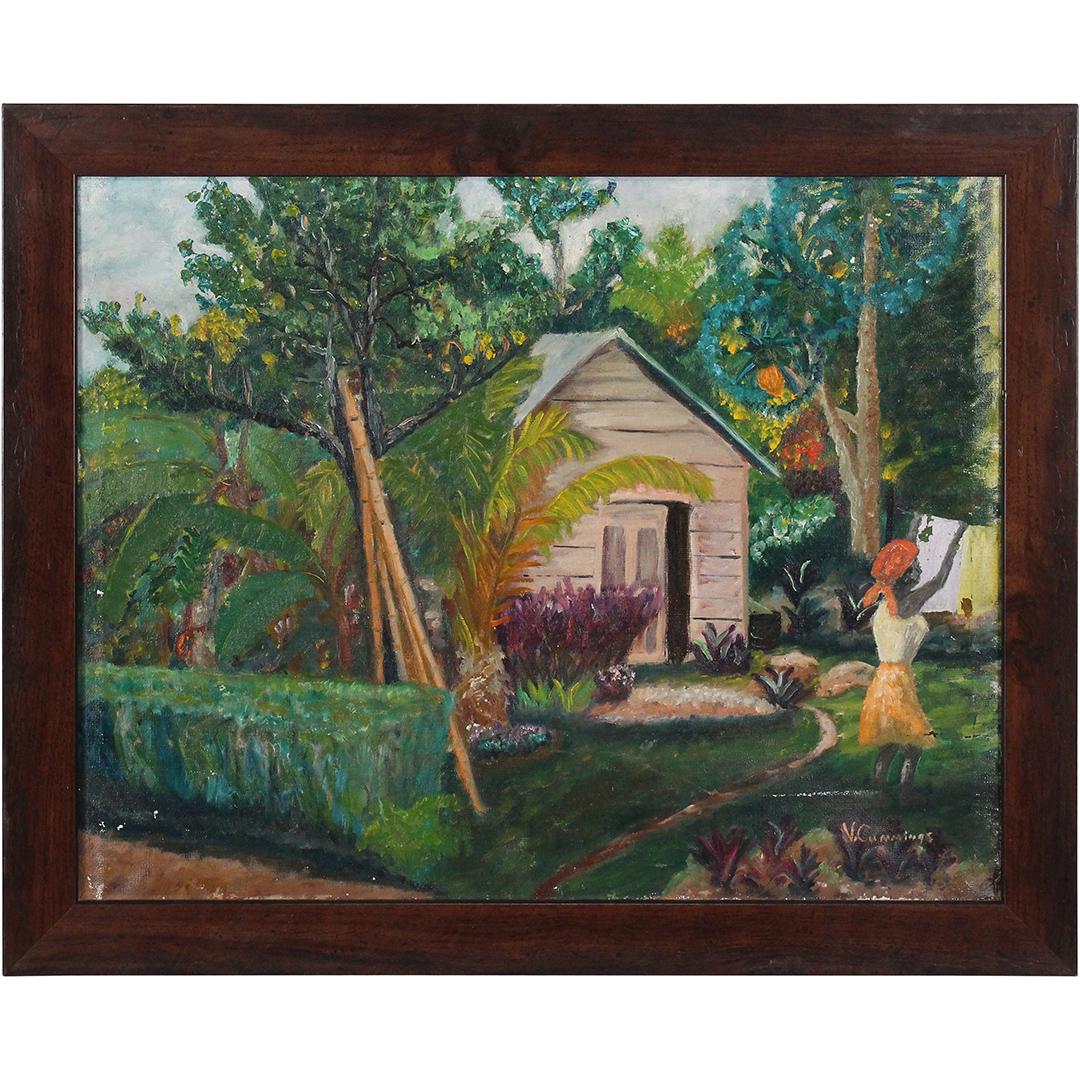 V Cummings, Vintage Oil/c South American Life Landscape (1 of 7)
